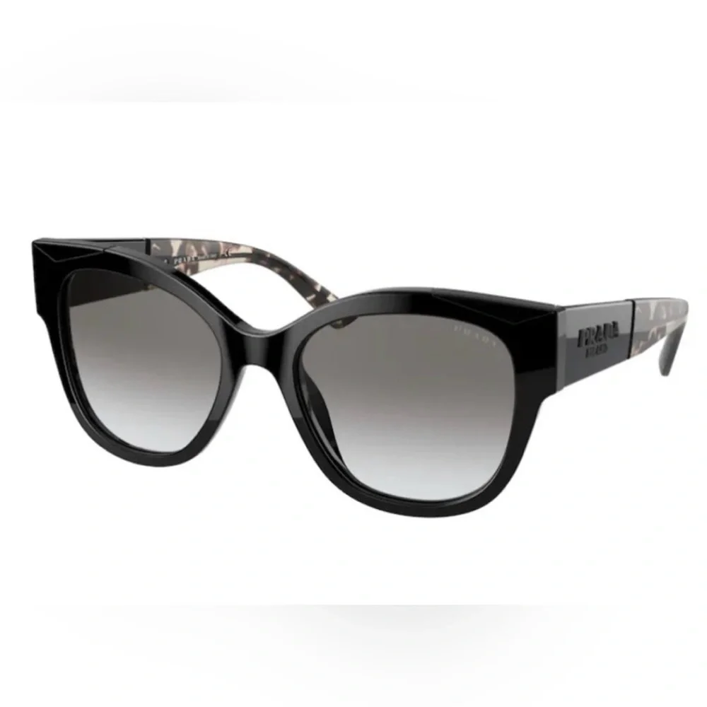 PRADA PR 02WS 01MOA7 54 Gray Lens Black Tortoise Frame Cat Eye Gradient Sunglass
